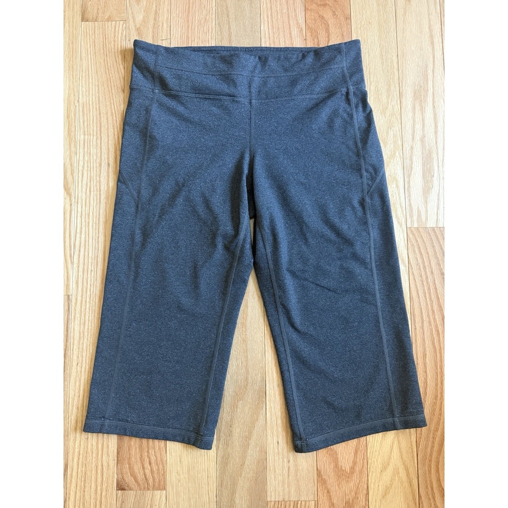 ATHLETA Gray-Black Legging Capri Bike Pants Large